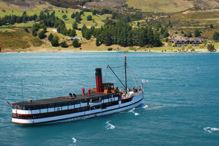 TSS Earnslaw Vintage Steamship Cruises into Blanket Bay