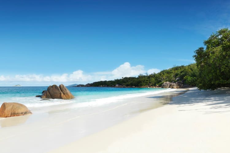 nearby Anse Lazio Beach