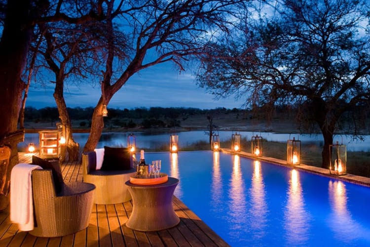 Pool at night