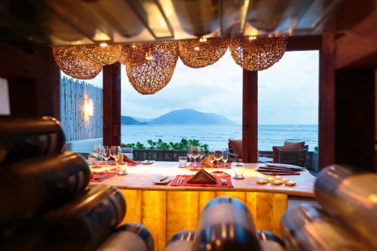 Dining by the cellar