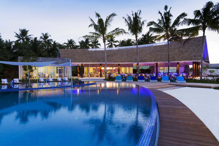 BLU exterior at night