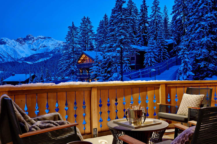 Living room terrace night