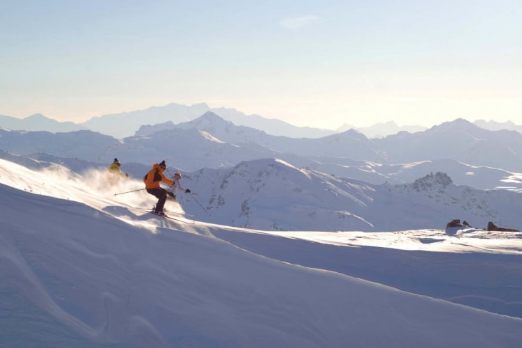 Off piste skiing Courchevel