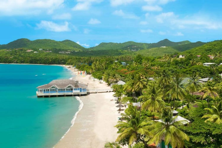 Aerial view of the resort