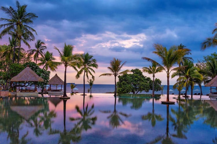Infinity pool sunset