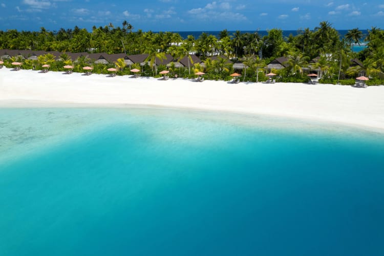 Beach villas along the shore