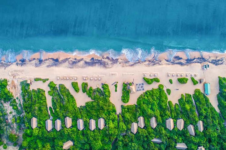 Beach and cabins
