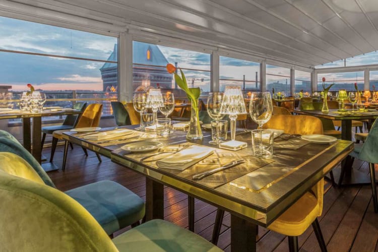 Panoramic restaurant view