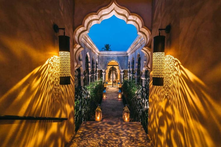 Pathway at night