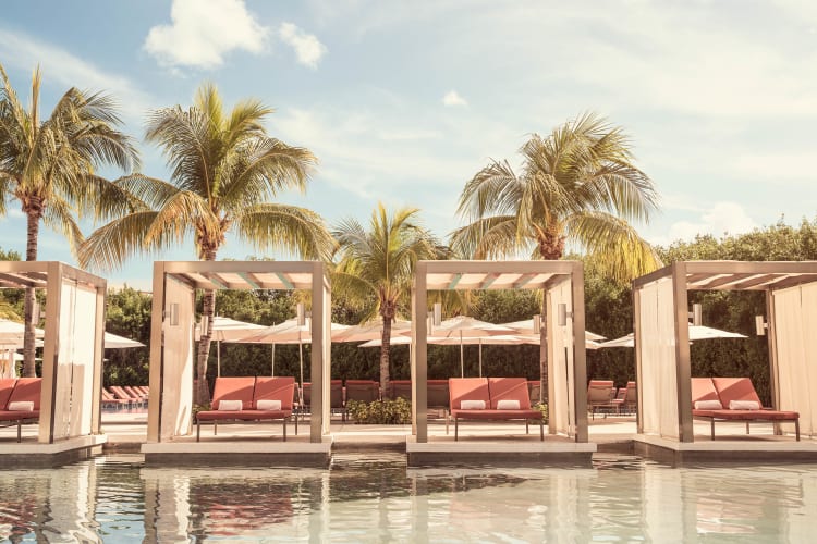 Pool and cabanas