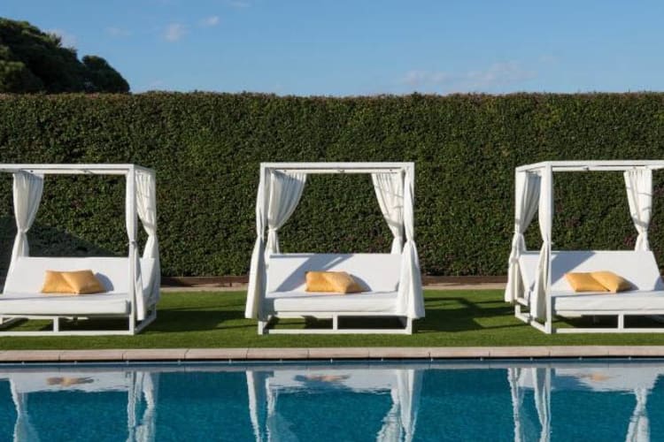 Pool and cabanas