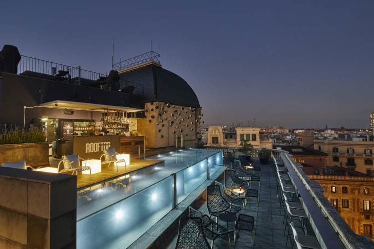 Rooftop at night