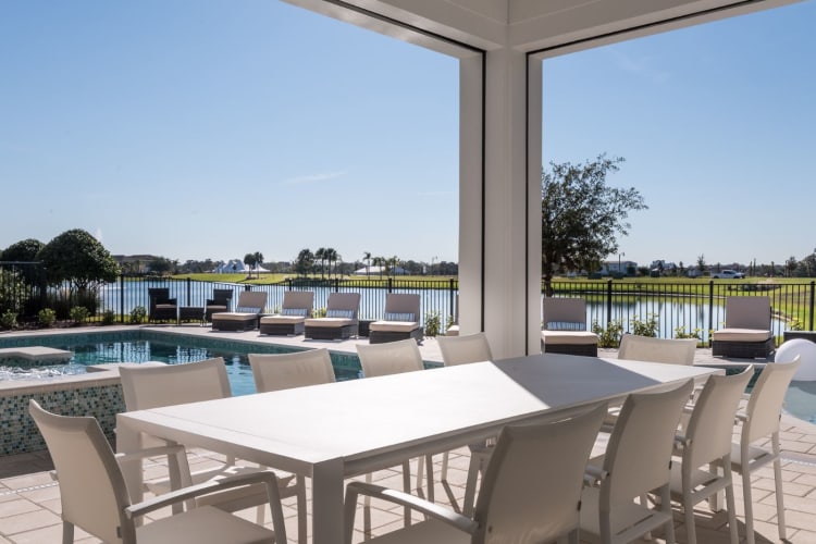 Outdoor dining area