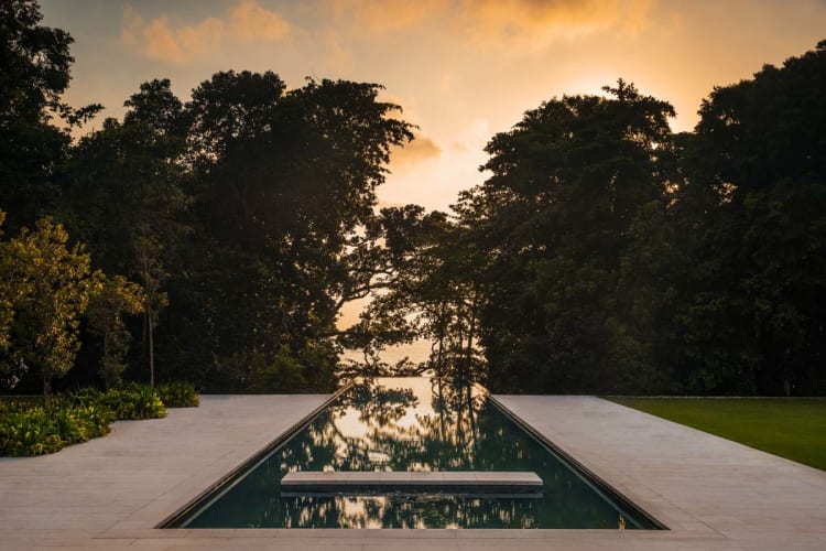 Desaru pool at sunset