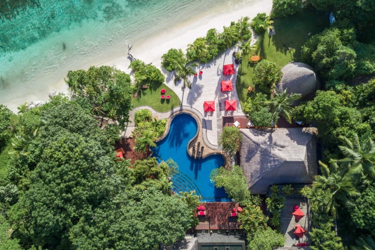 TecTec Restaurant Aerial View Main Pool
