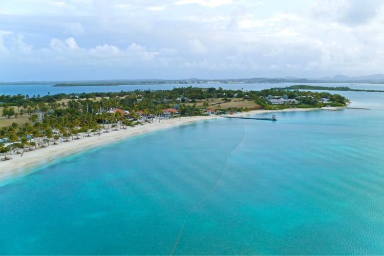 Beach aerial bay