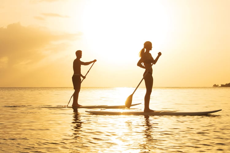 Couple Paddleboard
