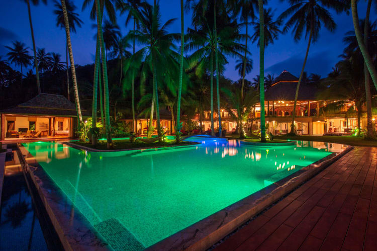 Pool at night