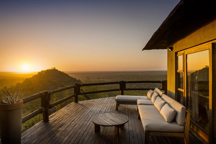 Ulusaba Rock Lodge Terrace Evening