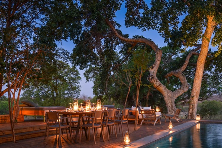 Lion Sands River Lodge Pool Dining