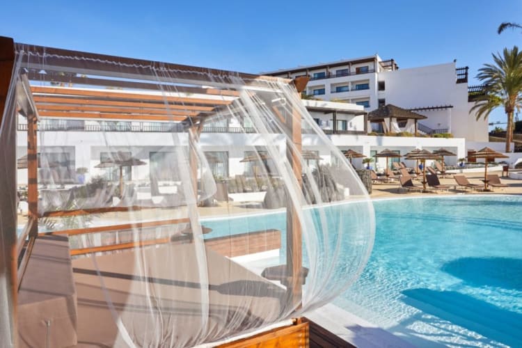 Cabana bed by the pool