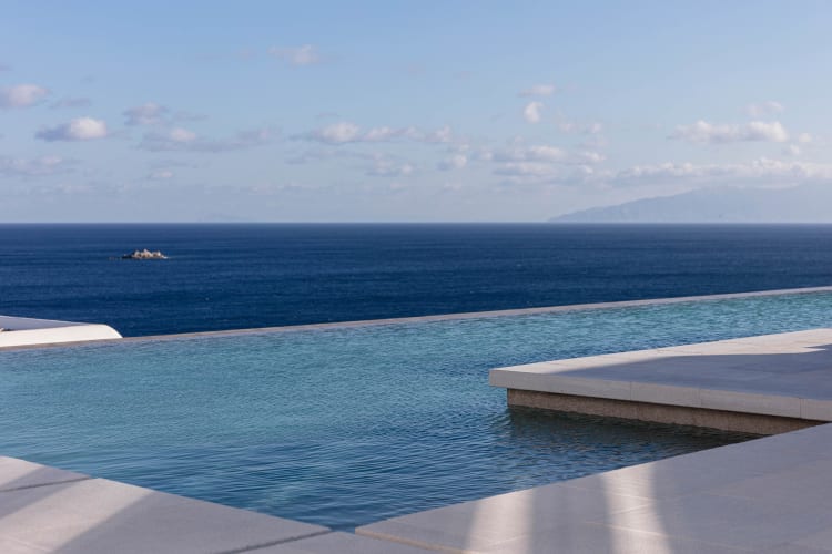 Kalesma Mykonos Main Pool 3 shades of Blue