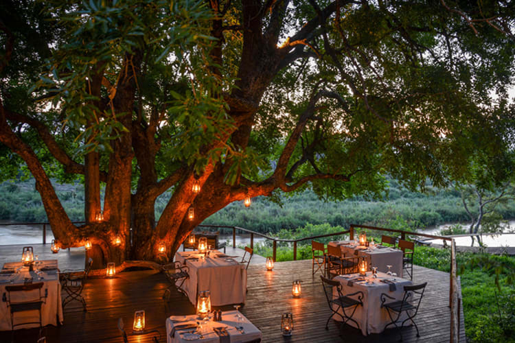 Lion Sands Tinga Lodge Deck Dining