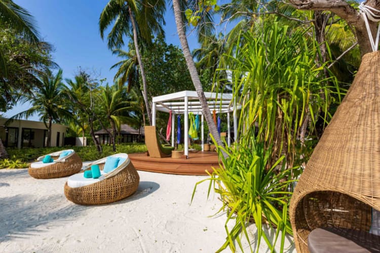 Ozen Reserve Bolifushi Wellness Aerial pavillion