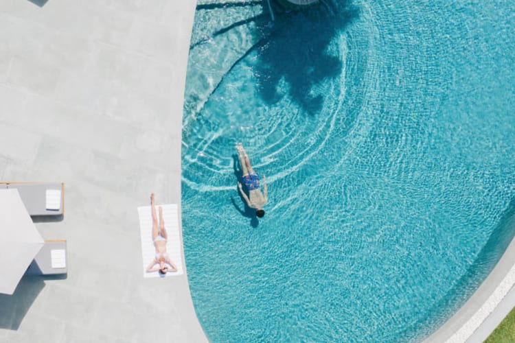 Jumby Bay Pool Aerial View