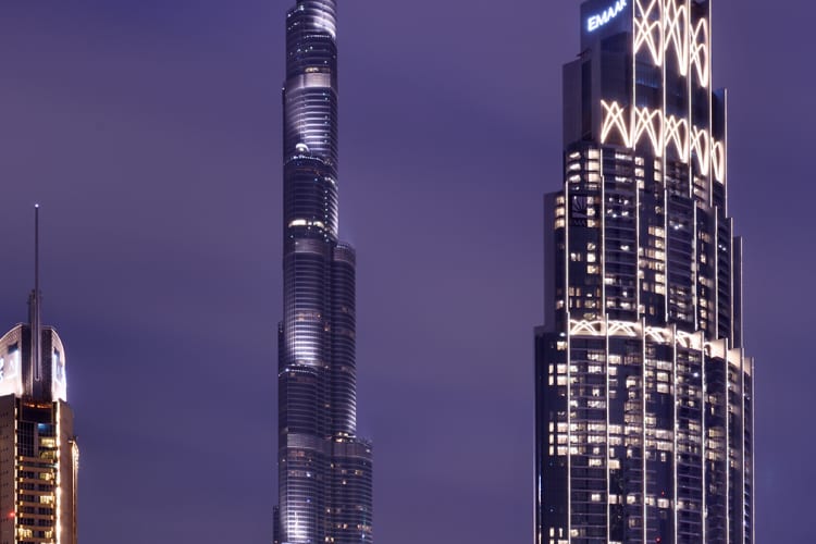Buildings at night