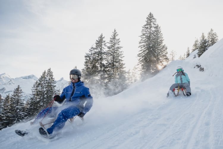 Sledding in Gstaad