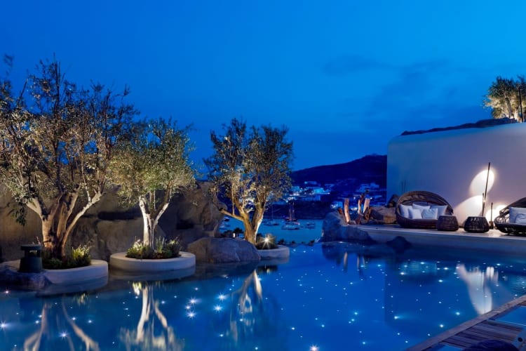 Kensho Ornos Pool Night