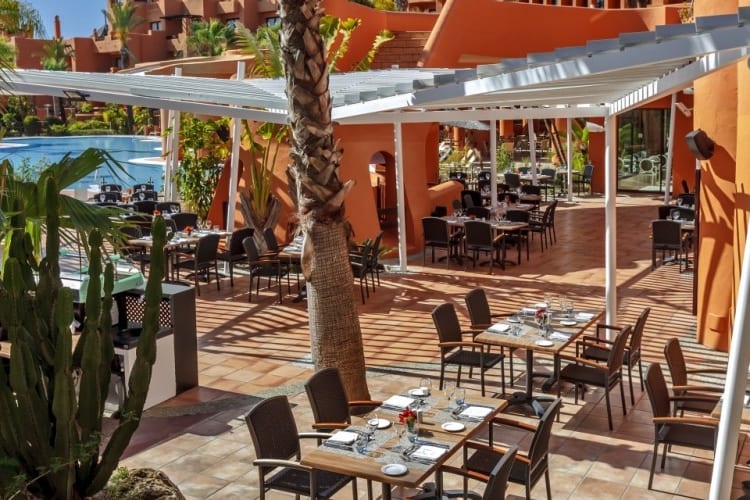 Dining by the pool