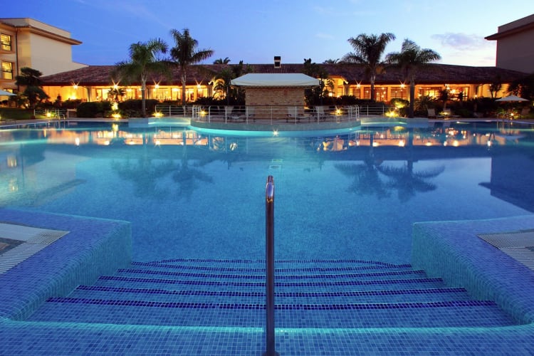 Pool in evening