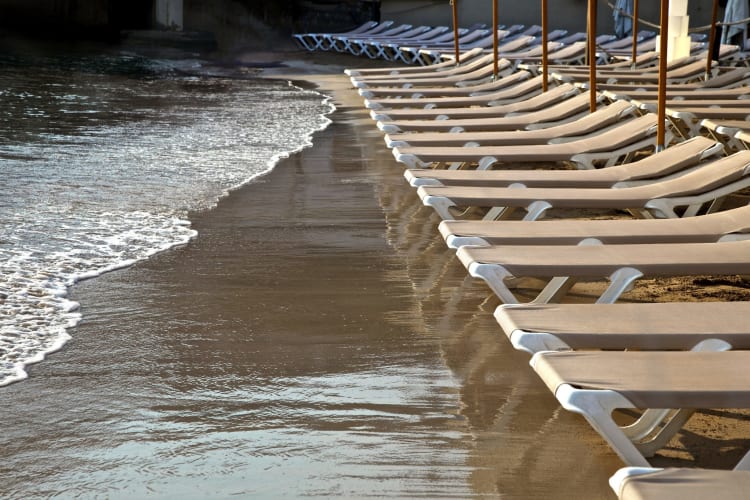 Private beach
