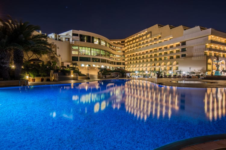 Outdoor Pool at Night