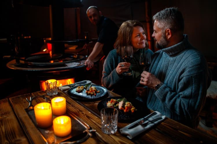 Private Kota Tepee Dining Experience at Arctic TreeHouse Hotel