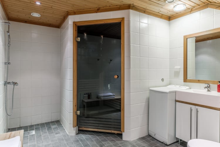 Spacious Bathroom with Private Sauna
