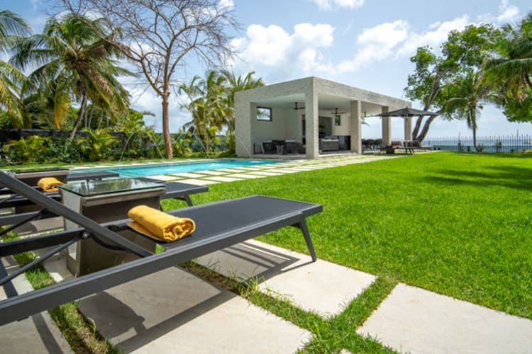 Garden sea view