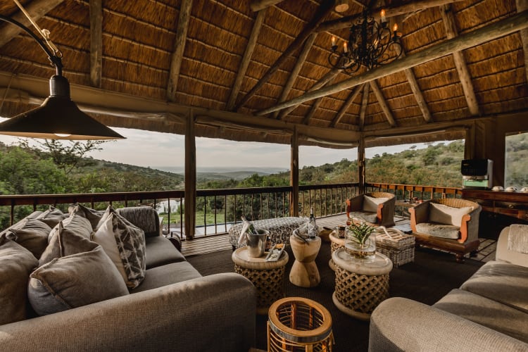 Bukela Game Lodge Breakaway Lounge With Waterhole View