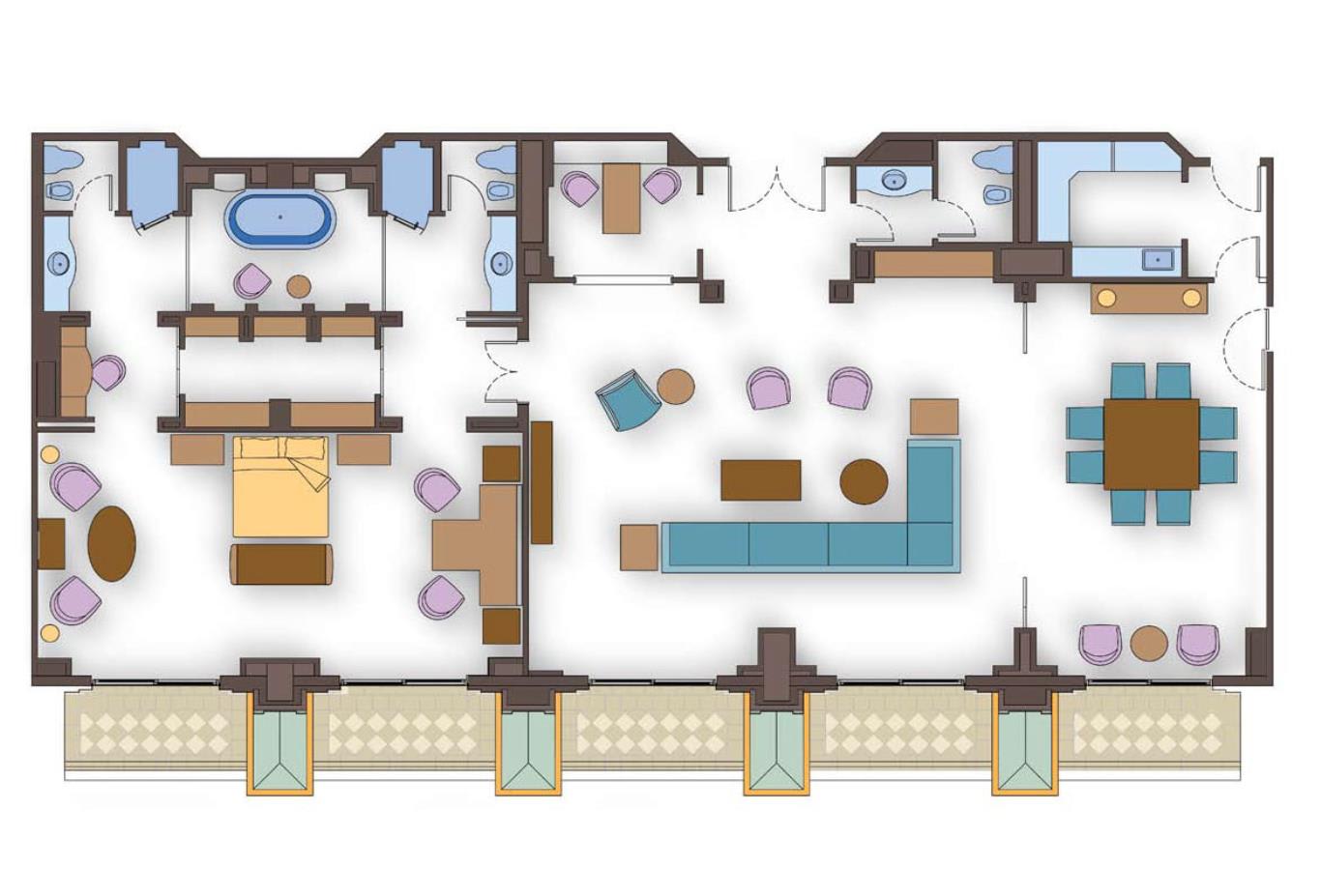 планировка комнаты в отеле