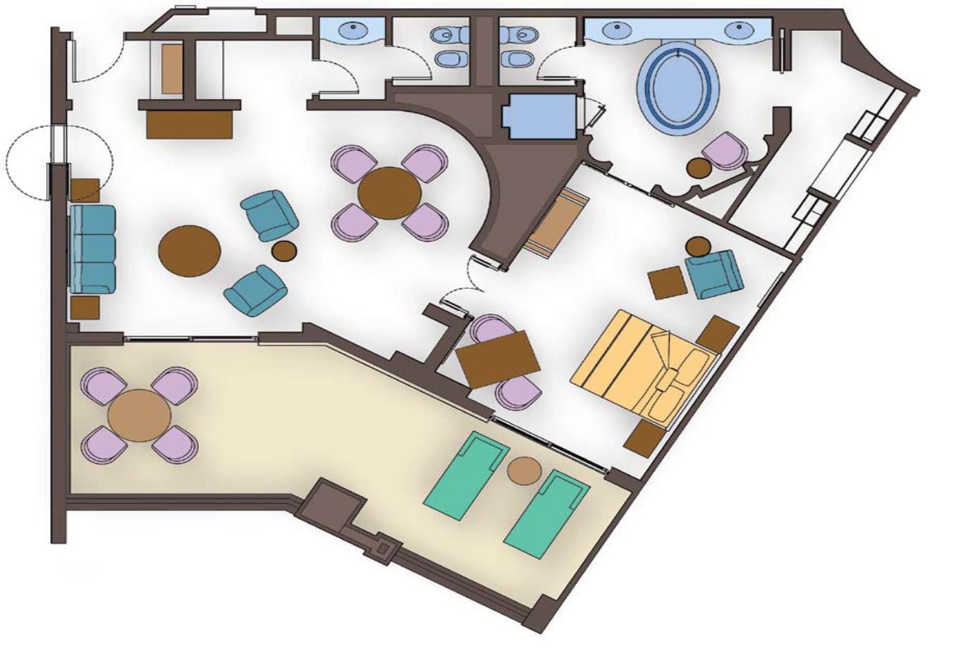 1 bedroom topaz suite atlantis floor plan