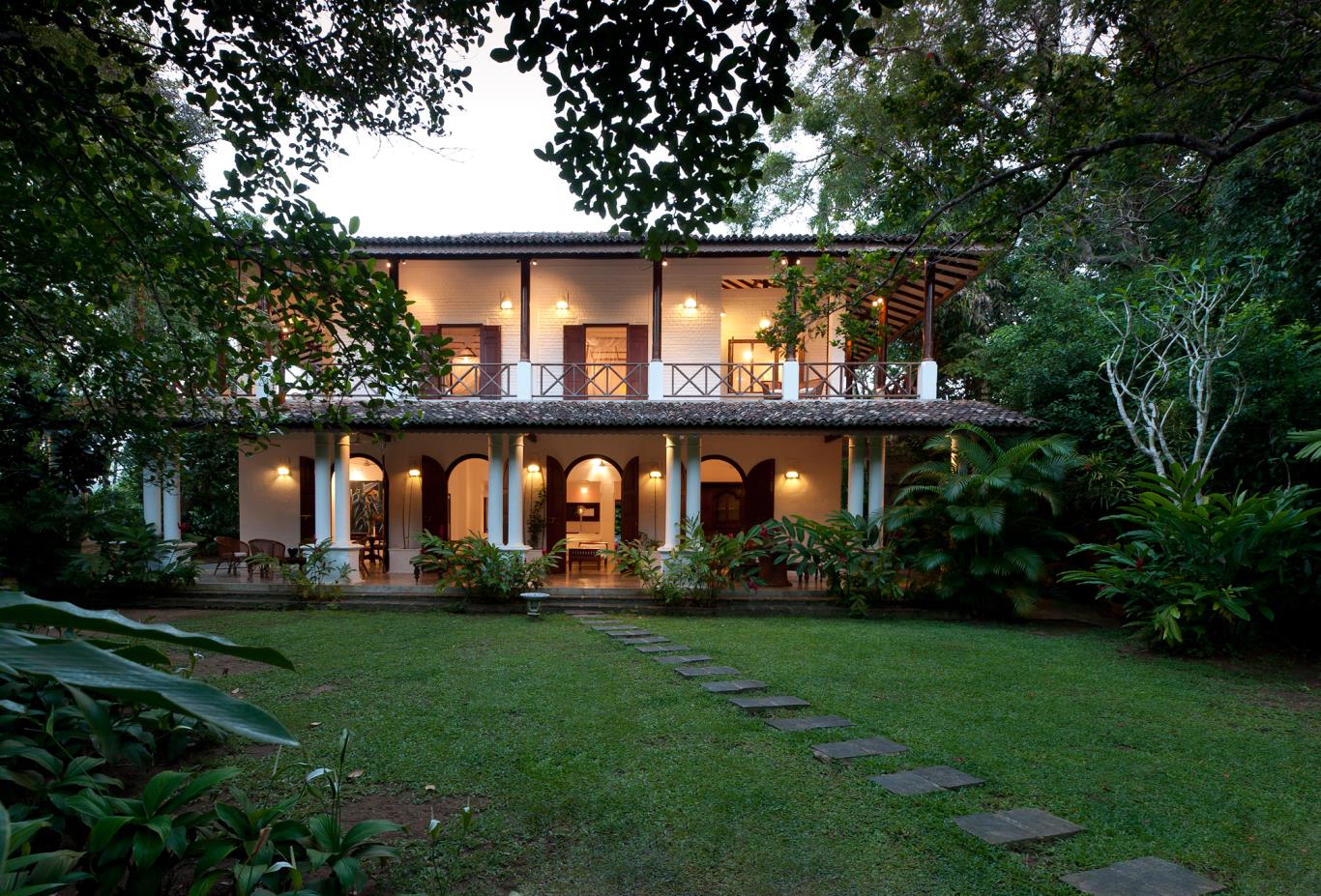 Villa at dusk