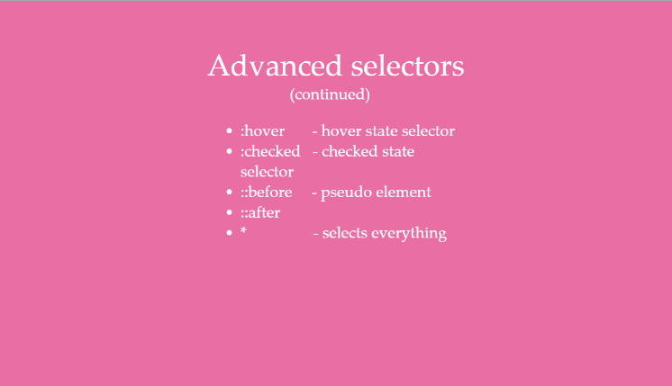 Selectors 2