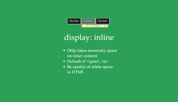 display:inline