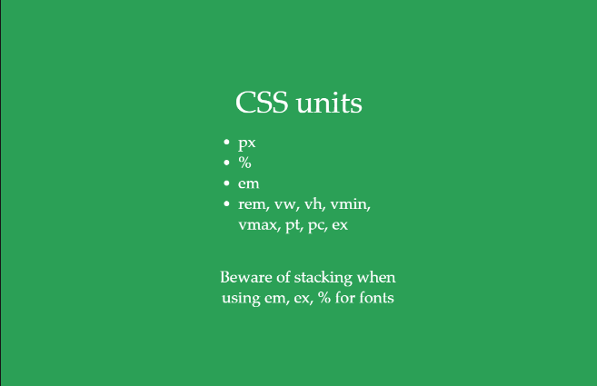 CSS units