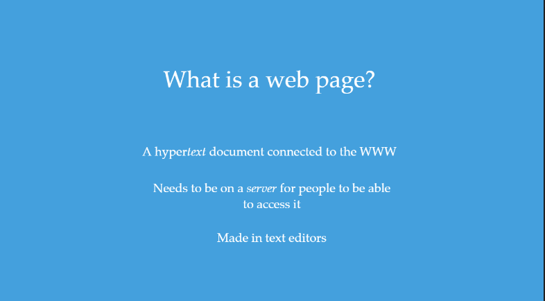 Web page definition