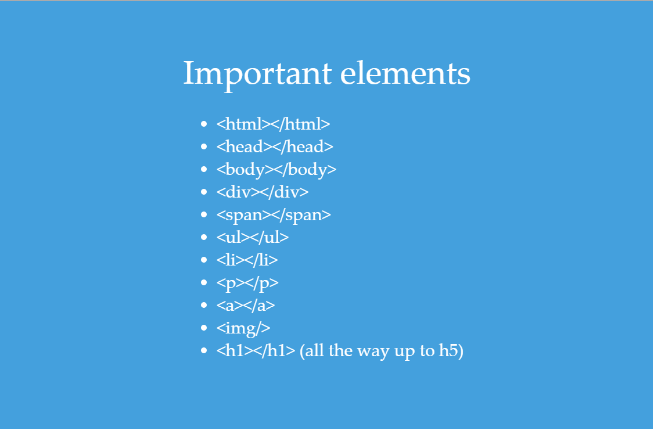 HTML terms