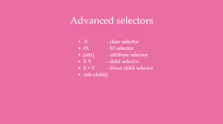 Selectors 1