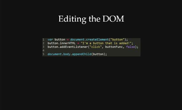 Editing the DOM